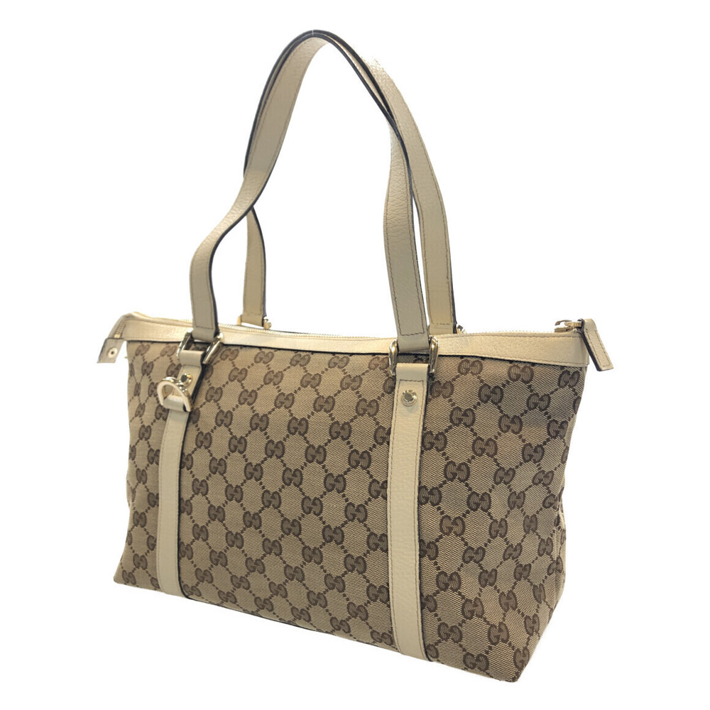 Gucci Canvas Tote GG Brown Abbey Bag